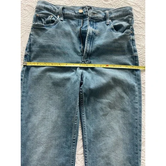 Mother Women’s High Waisted Rider Ankle Fray Jeans in Fish Out of Water Size 32 - Picture 16 of 16